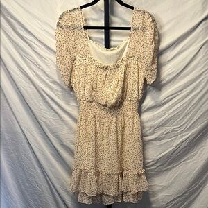 💙Liberty Love Cream Floral Mini Dress (BIN3)